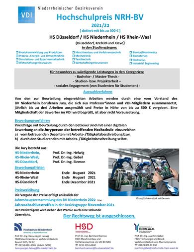 VDI Hochschulpreise Text Ausschreibung 2021 ff 01 07 21